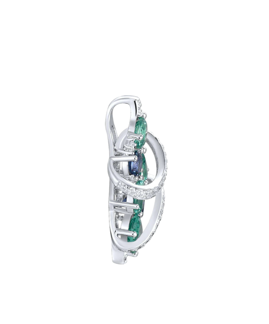 Sidabrinis pakabukas su špineliais ir cirkoniais  - Goldinga