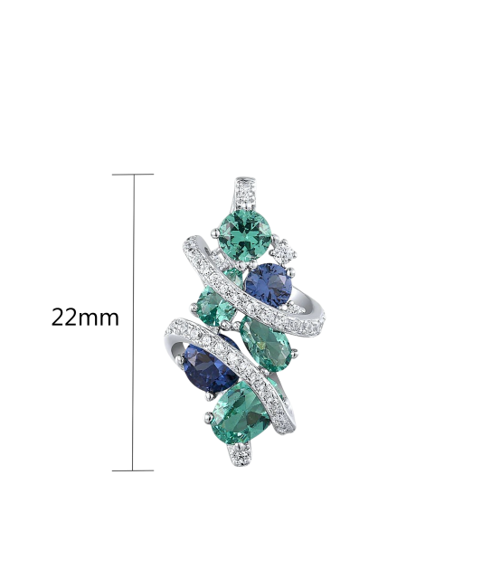 Sidabrinis pakabukas su špineliais ir cirkoniais  - Goldinga