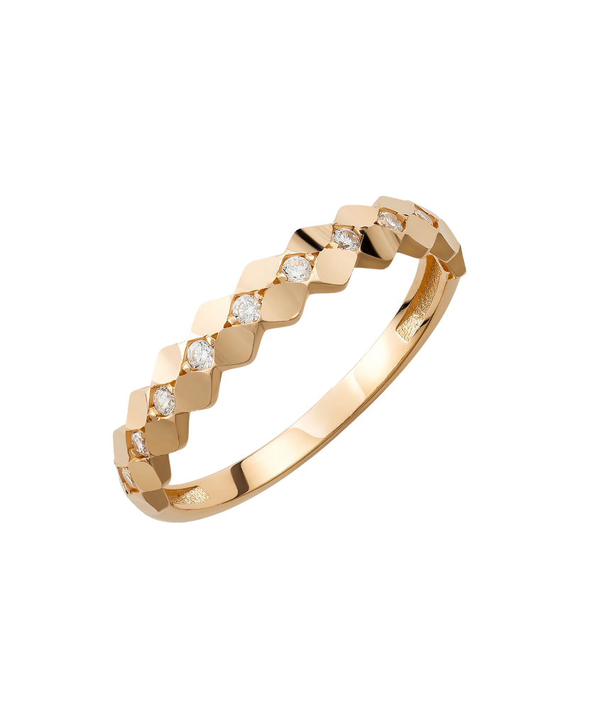 Auksinis žiedas su cirkoniais  - Goldinga