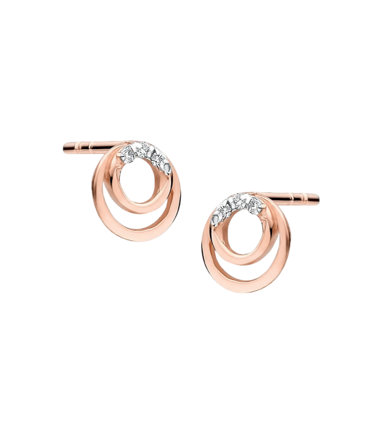 auksiniai auskarai su briliantais  - Goldinga