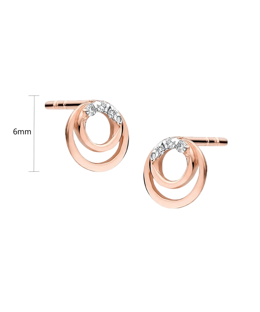 auksiniai auskarai su briliantais  - Goldinga