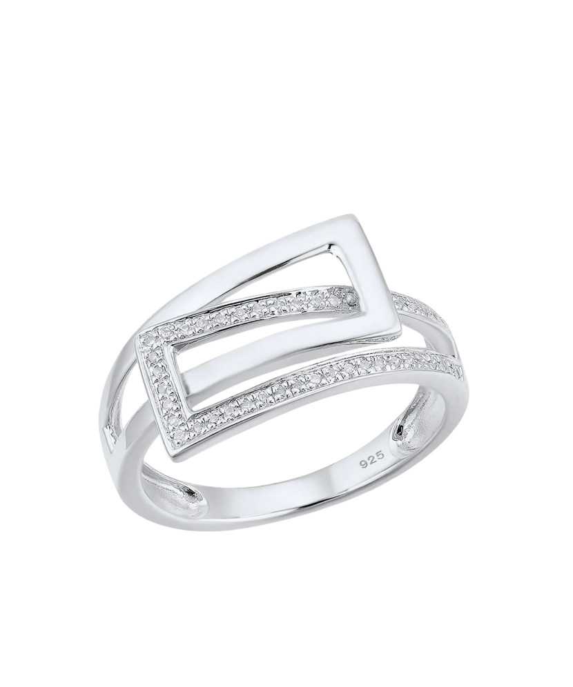 Sidabrinis žiedas su cirkoniais  - Goldinga