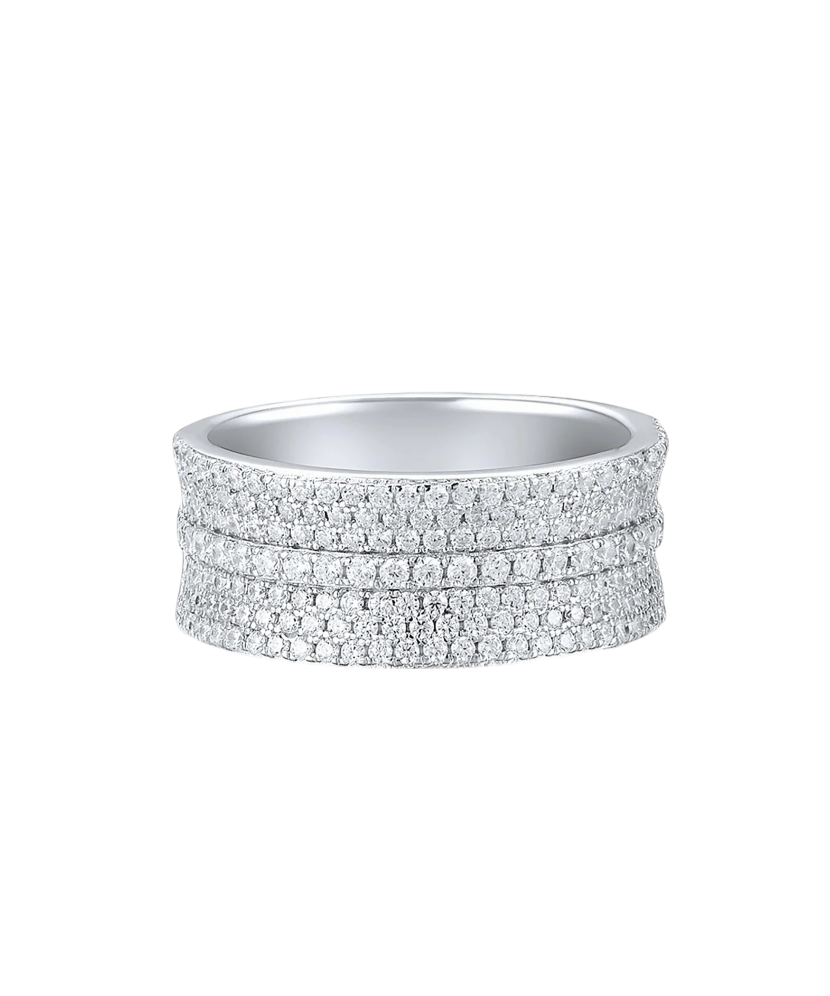 Sidabrinis žiedas su cirkoniais  - Goldinga