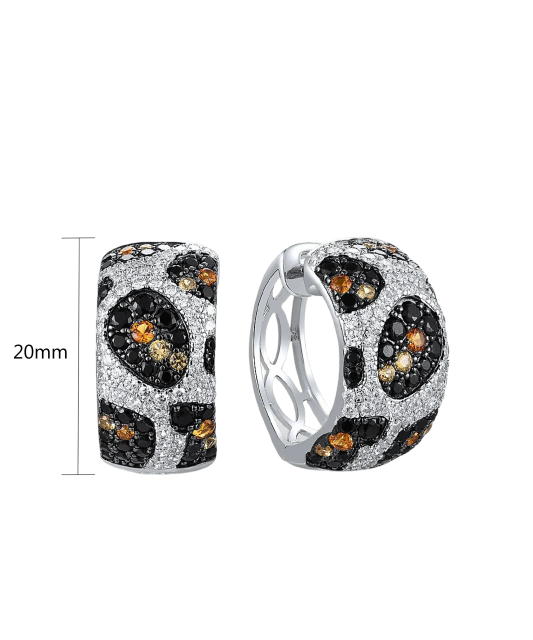 Sidabriniai auskarai su cirkoniais ir špineliais  - Goldinga