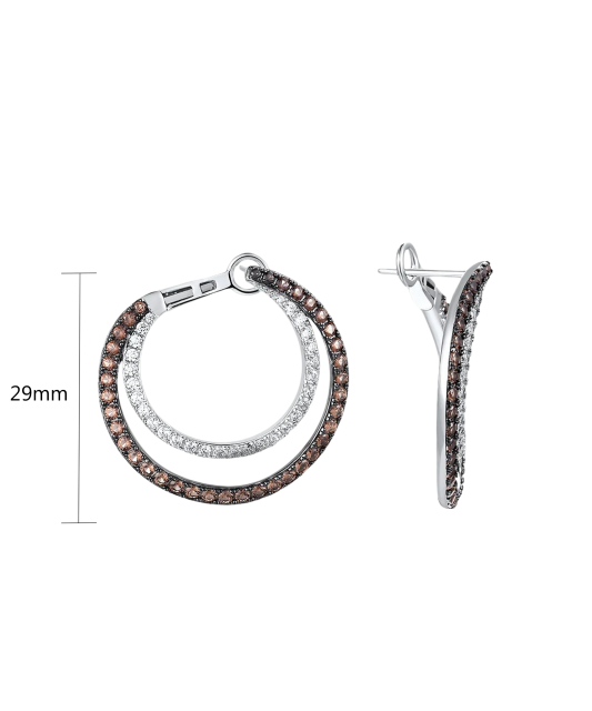 Sidabriniai auskarai su cirkoniais ir špineliais  - Goldinga