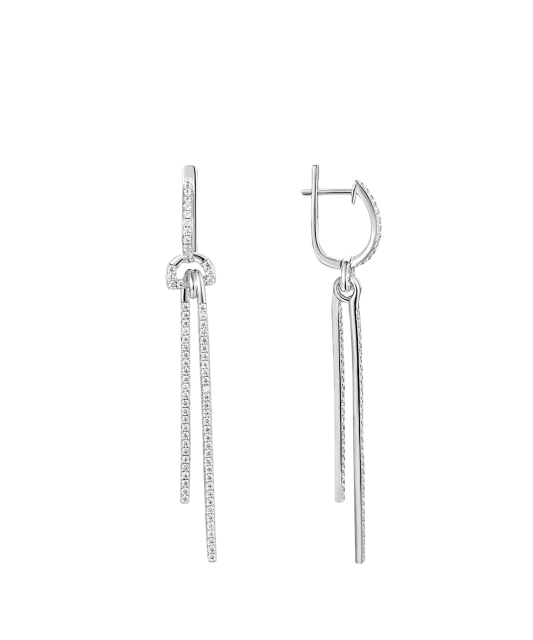 Sidabriniai auskarai su cirkoniais  - Goldinga