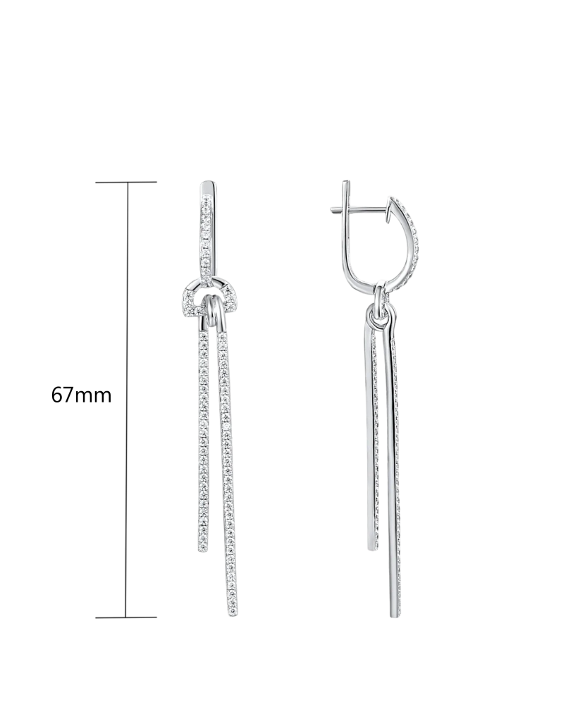 Sidabriniai auskarai su cirkoniais  - Goldinga