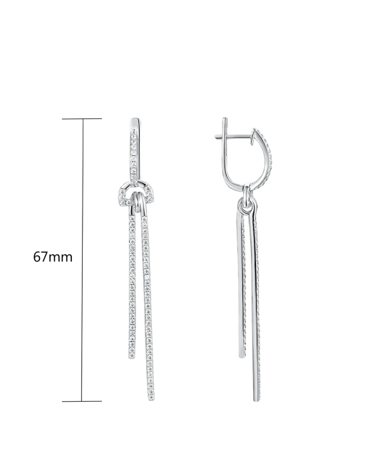 Sidabriniai auskarai su cirkoniais  - Goldinga