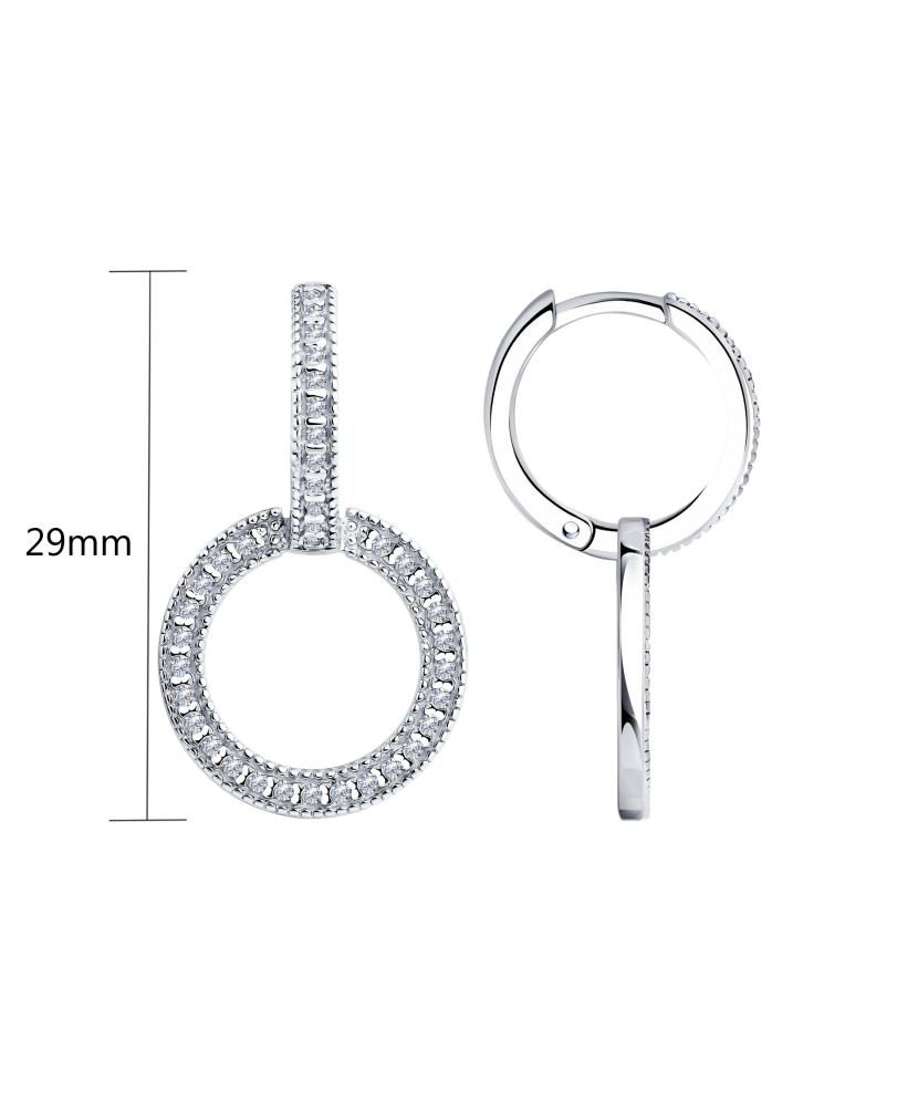 Sidabriniai auskarai su cirkoniais  - Goldinga