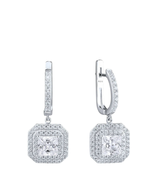 Sidabriniai auskarai su cirkoniais