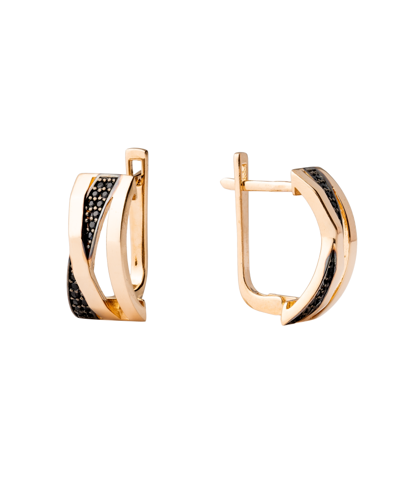 Auksiniai auskarai su cirkoniais  - Goldinga