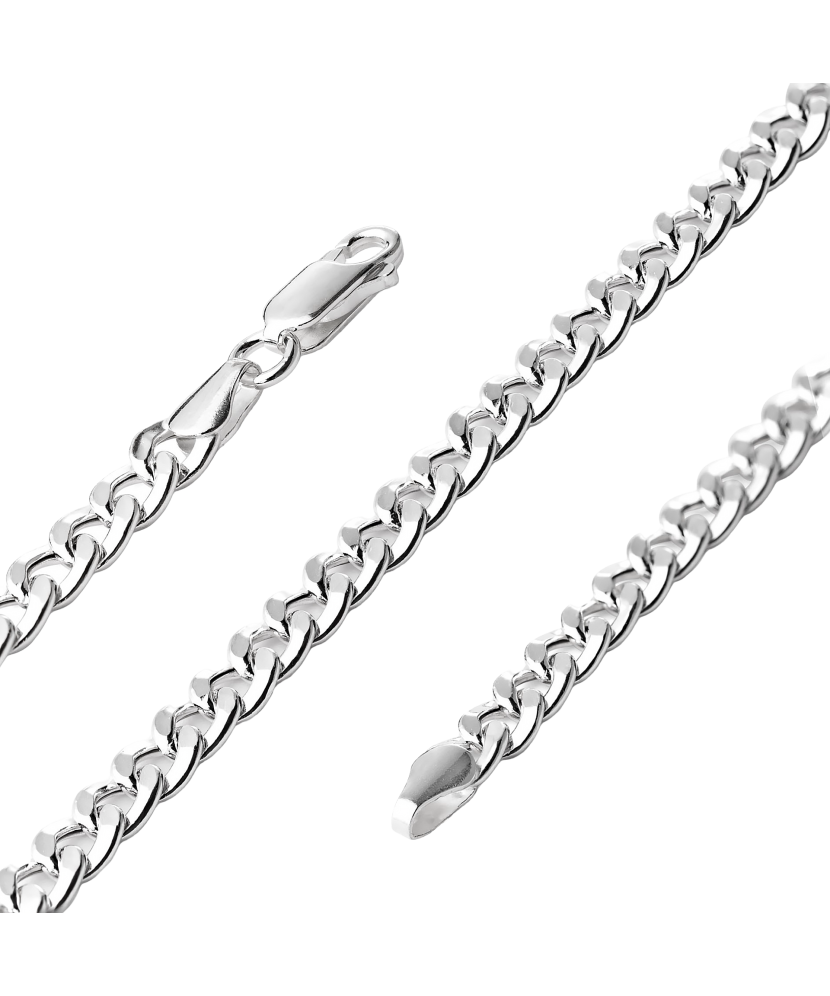 Sidabrinė apyrankė "Curb" 4.9mm  - Goldinga