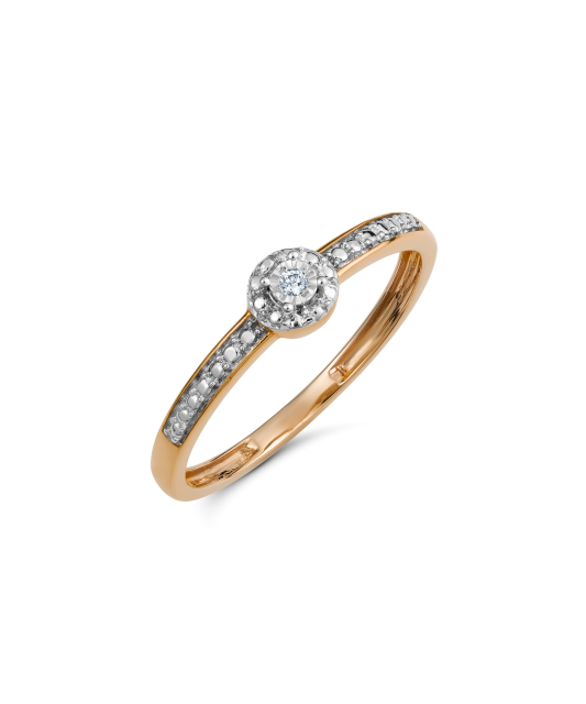 Auksinis žiedas su deimantais - Auksiniai Žiedai su brangakmeniais - Goldinga