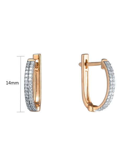 Auksiniai auskarai su briliantais  - Goldinga