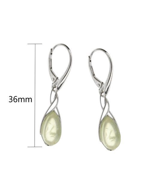 Sidabriniai auskarai su prehnitu  - Goldinga