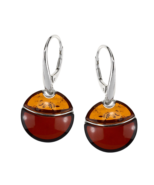 Sidabriniai auskarai su gintarais  - Goldinga