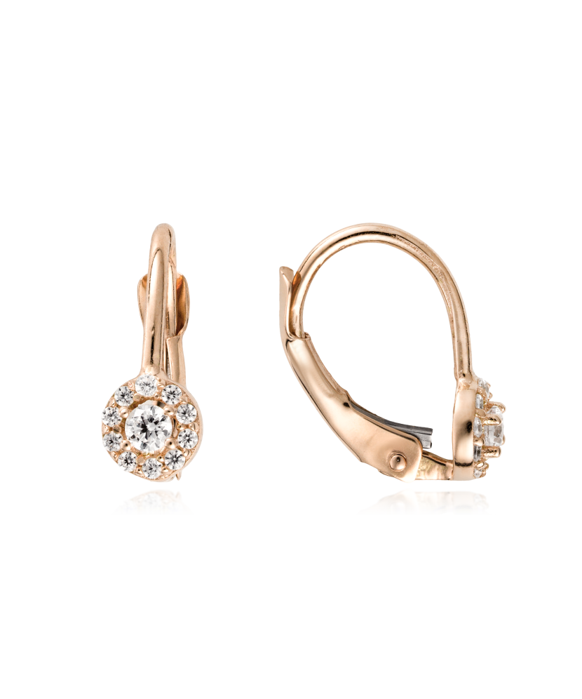 Auksiniai auskarai su cirkoniais - Auksiniai auskarai - Goldinga