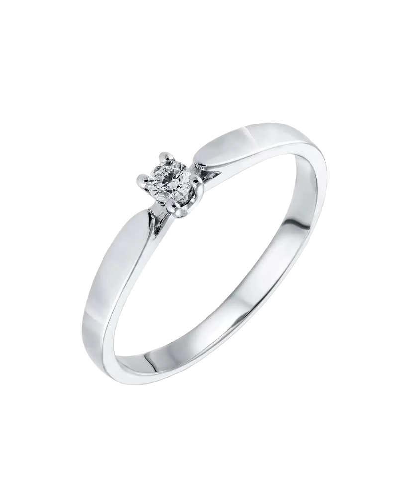 Auksinis žiedas su briliantu  - Goldinga