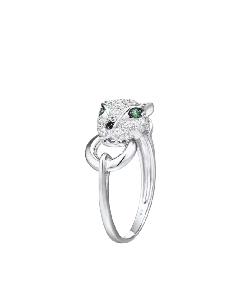 Sidabrinis žiedas su špineliais ir cirkoniais