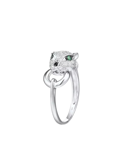 Sidabrinis žiedas su špineliais ir cirkoniais