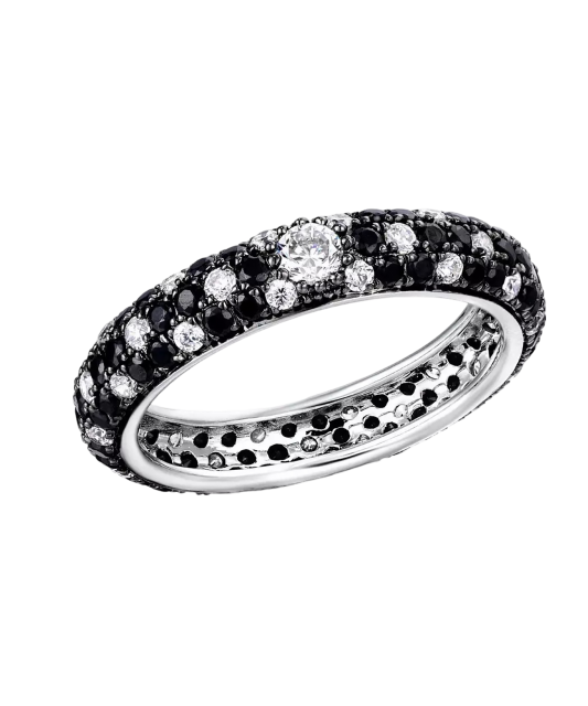 Sidabrinis žiedas su špineliu ir cirkoniais