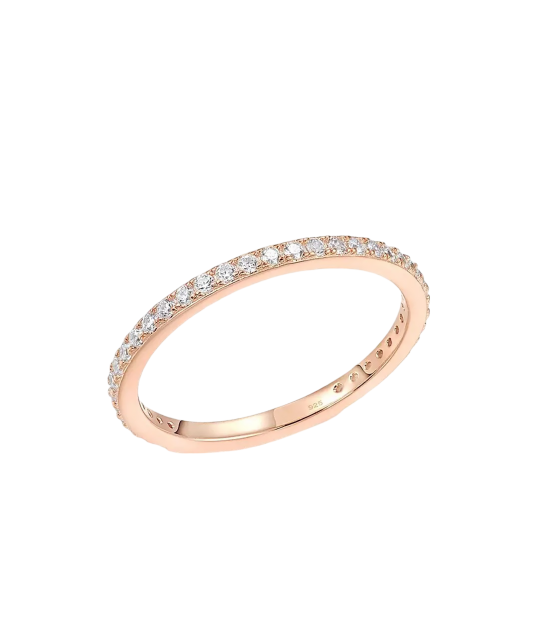 Paauksuotas sidabrinis žiedas su cirkoniais