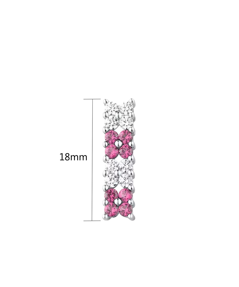 Sidabrinis pakabukas su nano rubinais ir cirkoniais  - Goldinga