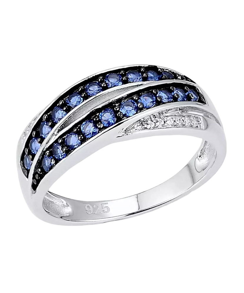 Sidabrinis žiedas su cirkoniais  - Goldinga