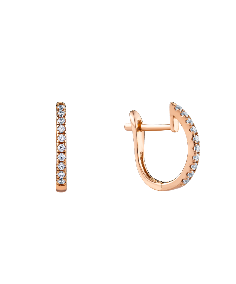 Auksiniai auskarai su cirkoniais  - Goldinga