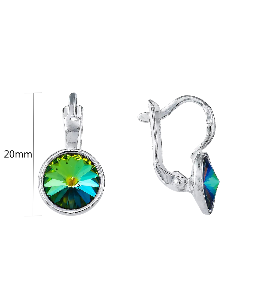 Sidabriniai auskarai su kristalais  - Goldinga