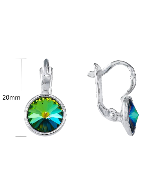 Sidabriniai auskarai su kristalais  - Goldinga