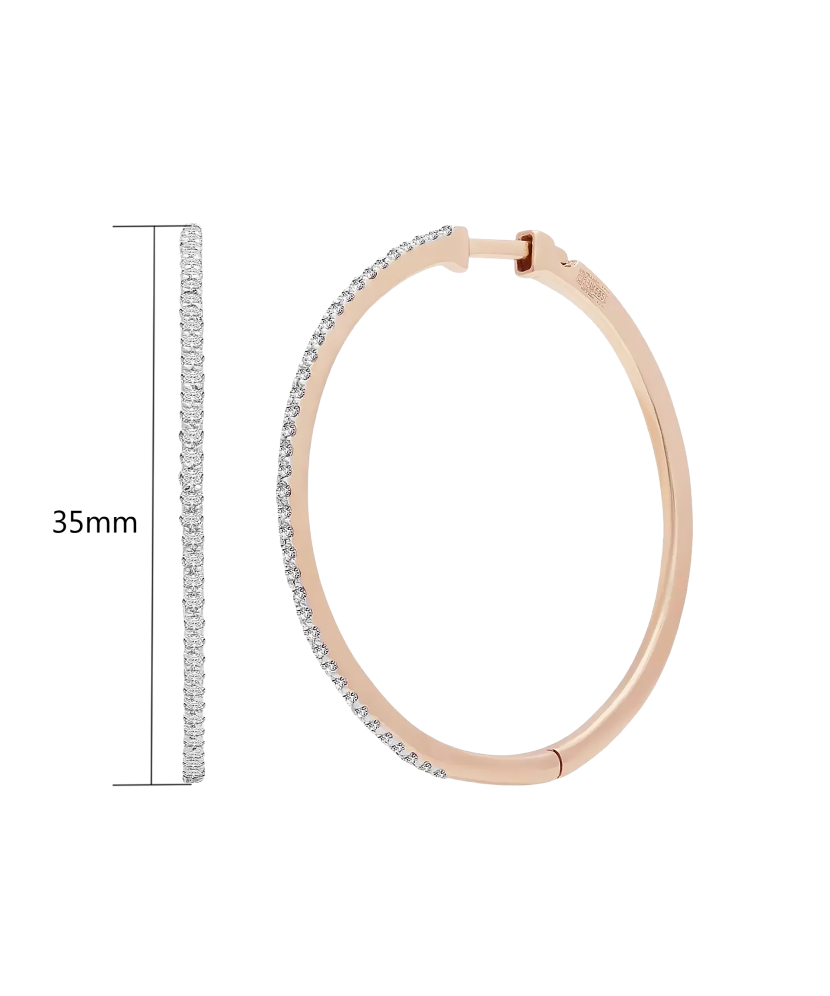 Auksiniai auskarai su briliantais  - Goldinga