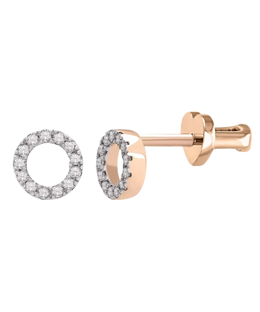 Auksiniai auskarai su briliantais  - Goldinga