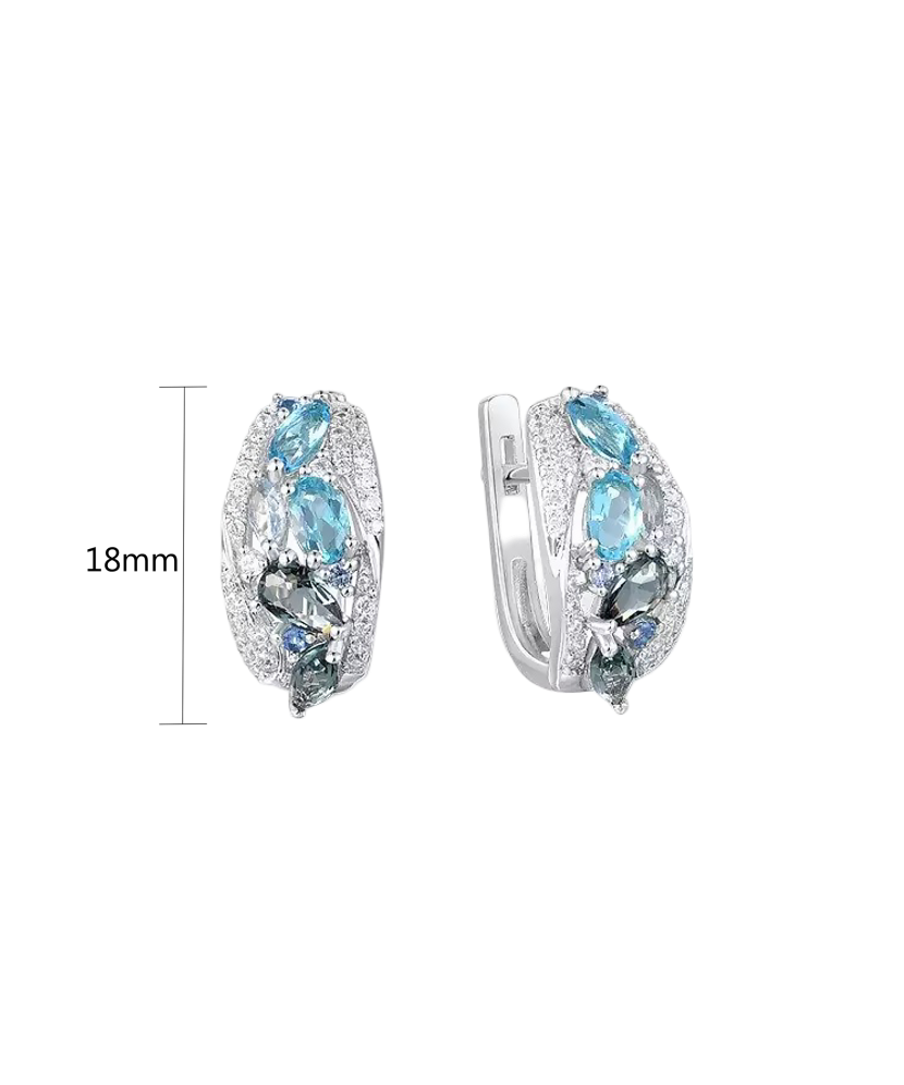 Sidabriniai auskarai su cirkoniais  - Goldinga