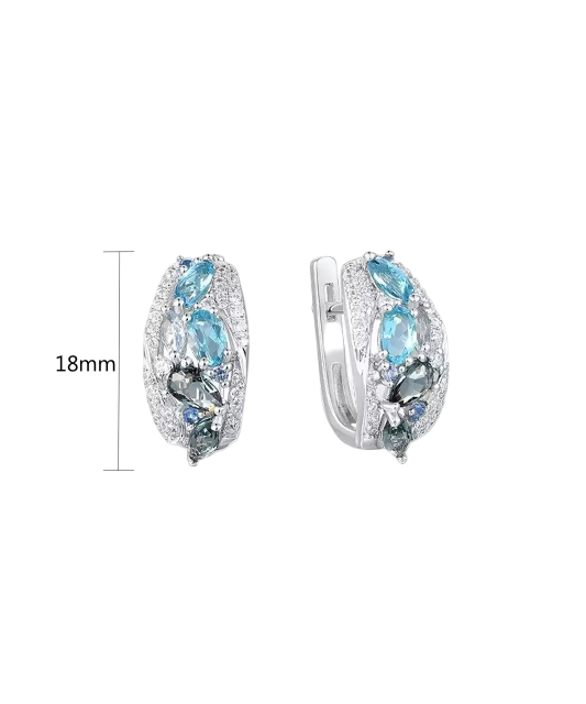 Sidabriniai auskarai su cirkoniais  - Goldinga