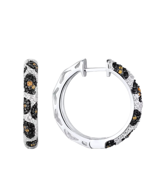 Sidabriniai auskarai su špineliais ir cirkoniais  - Goldinga