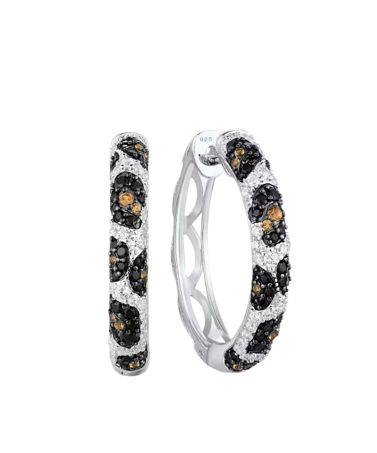 Sidabriniai auskarai su špineliais ir cirkoniais  - Goldinga