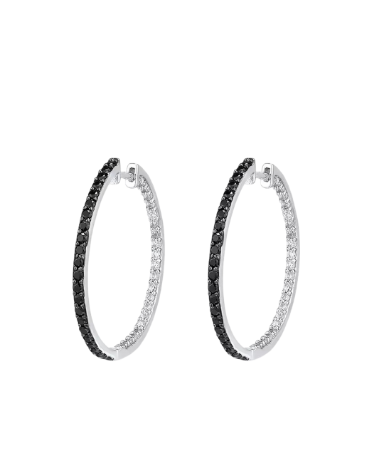 Sidabriniai auskarai su špineliais ir cirkoniais  - Goldinga