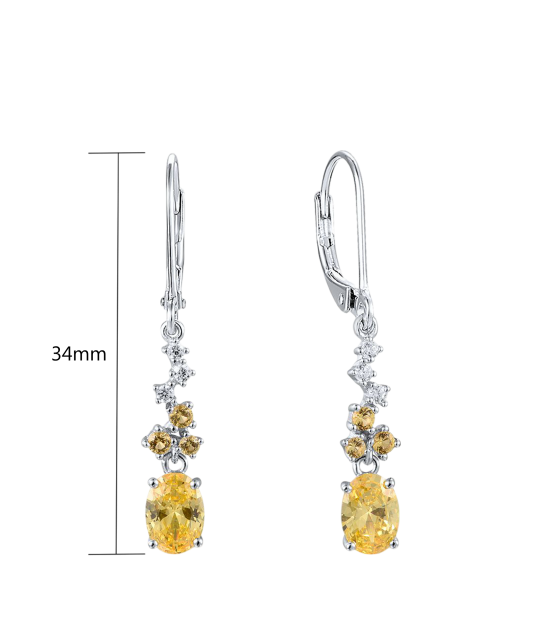 Sidabriniai auskarai su cirkoniais  - Goldinga