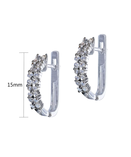 Sidabriniai auskarai su cirkoniais  - Goldinga