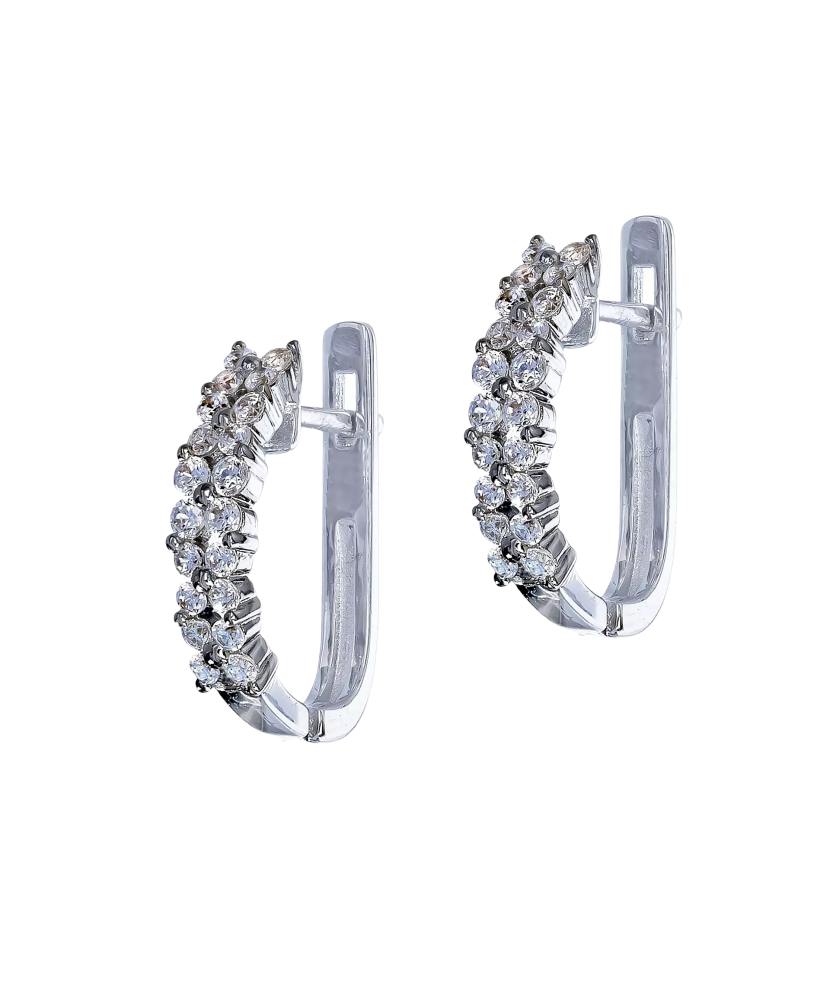 Sidabriniai auskarai su cirkoniais  - Goldinga