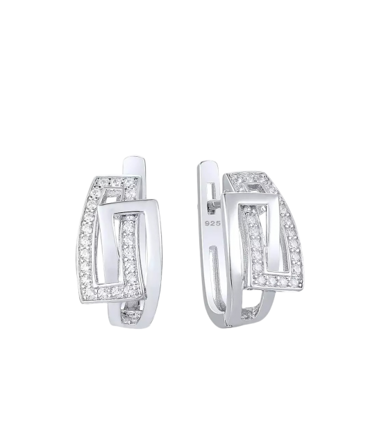 Sidabriniai auskarai su cirkoniais  - Goldinga