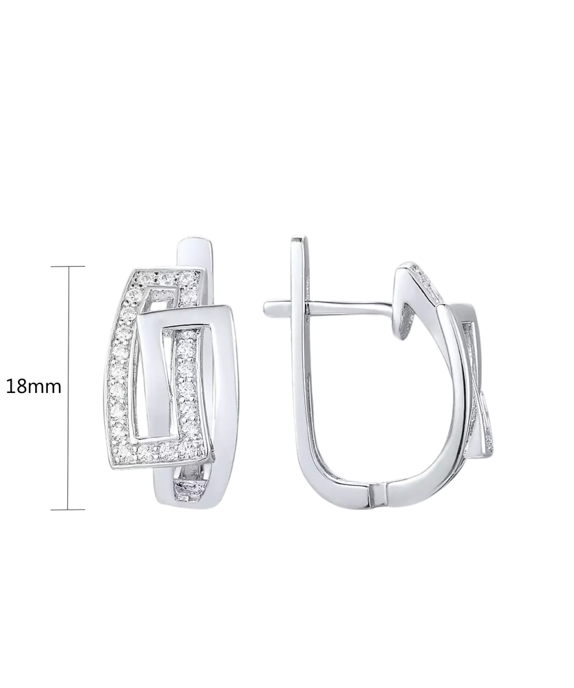 Sidabriniai auskarai su cirkoniais  - Goldinga