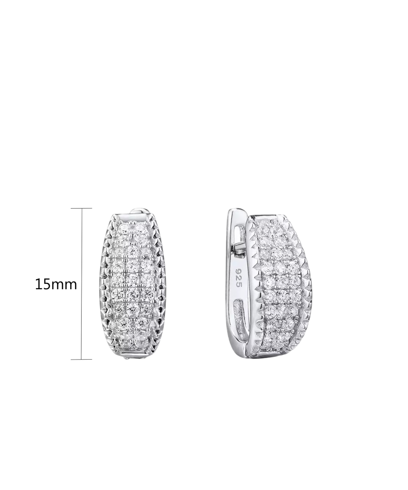 Sidabriniai auskarai su cirkoniais  - Goldinga