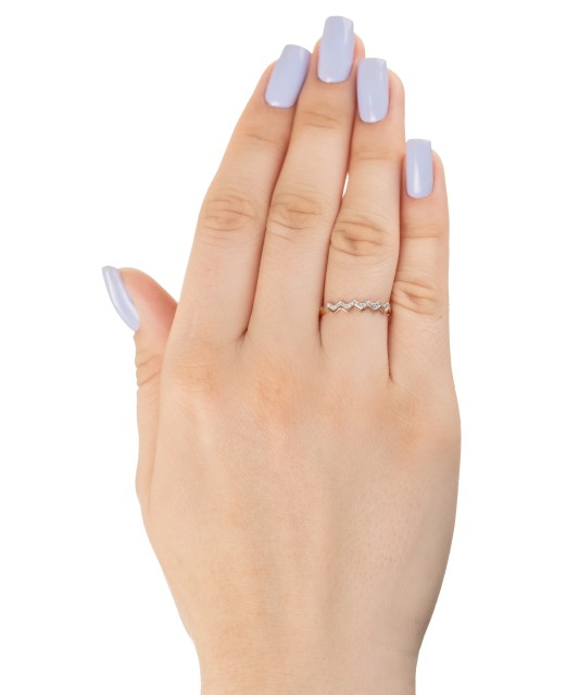 Auksinis žiedas su deimantais - Auksiniai Žiedai su brangakmeniais - Goldinga