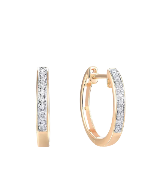 Auksiniai auskarai su deimantais  - Goldinga