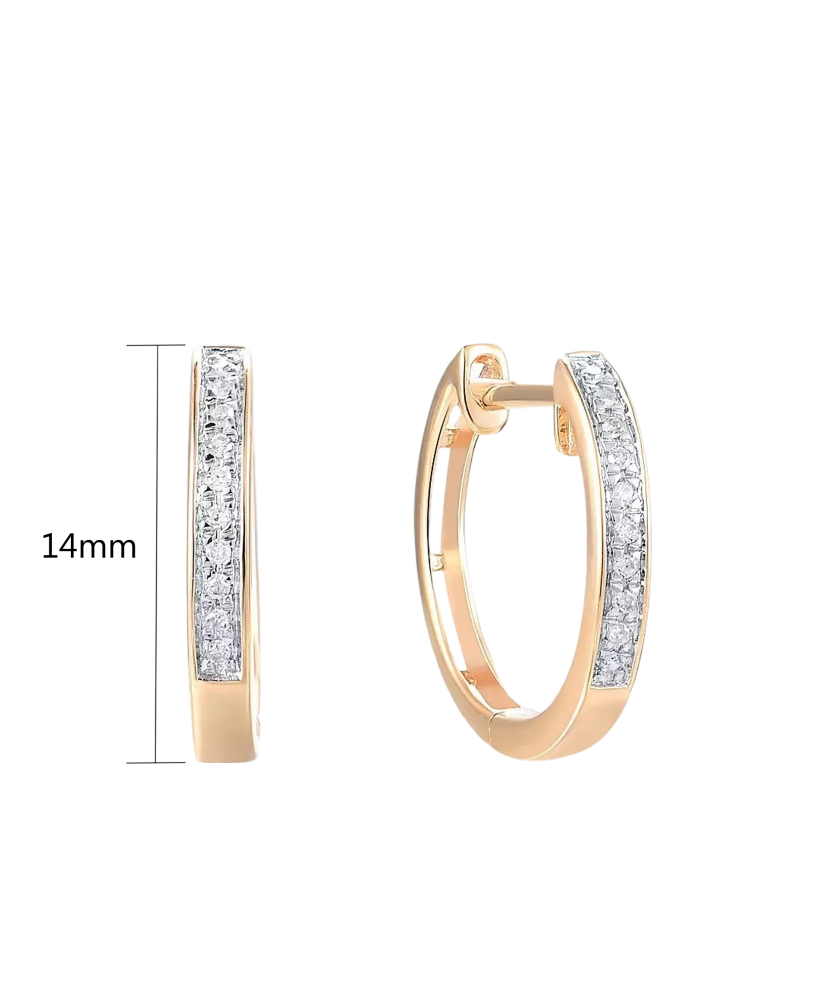 Auksiniai auskarai su deimantais  - Goldinga