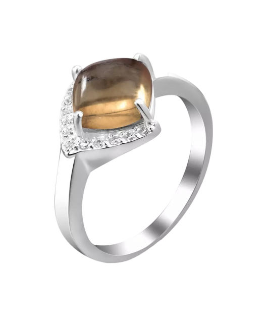 Sidabrinis žiedas su nano sultanitu ir cirkoniais  - Goldinga