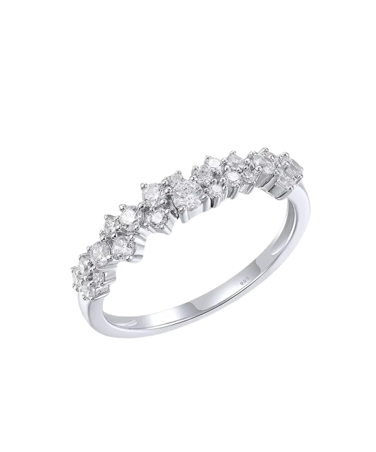 Sidabrinis žiedas su cirkoniais  - Goldinga