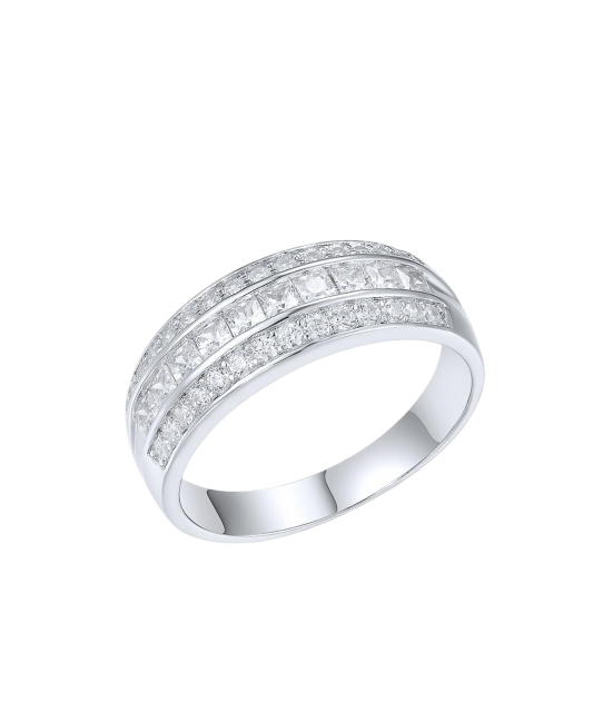 Sidabrinis žiedas su cirkoniais  - Goldinga